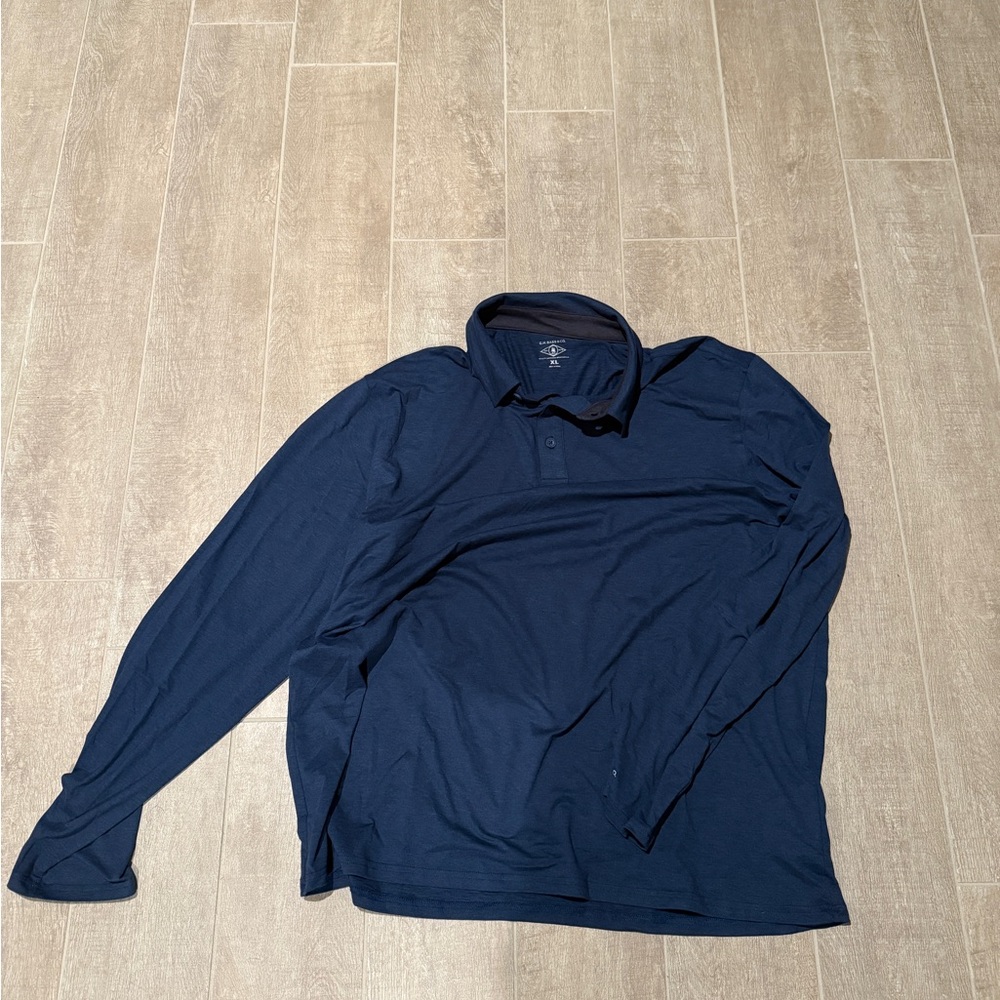 G.H. Bass & Co. Dark Blue Long Sleeve Polo